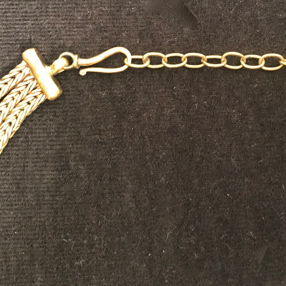 Multi strand brass necklace and bracelet set - Picture 2 of 6